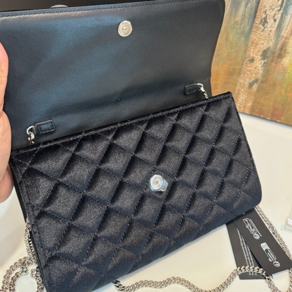 Versace Velvet+Lamb Leather Crossbody NWT! With COA - Picture 6 of 11